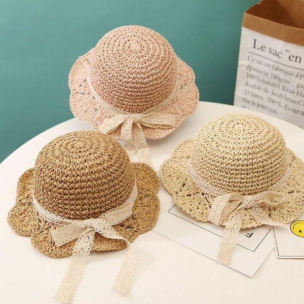 

caps & hats baby hat summer straw children's thin girl beach boy fisherman tide, Yellow