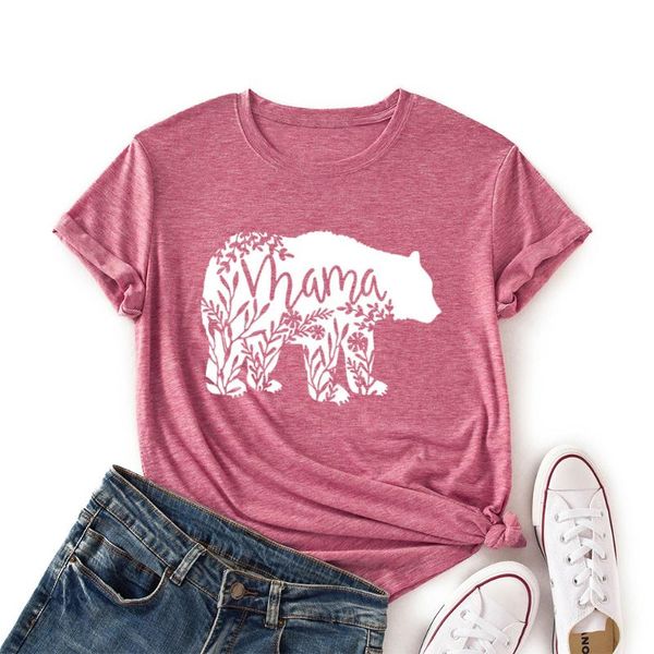 

women's t-shirt kawaii t shirt plus size women bear print summer short sleeve ladies female streetwear graphic tee, White
