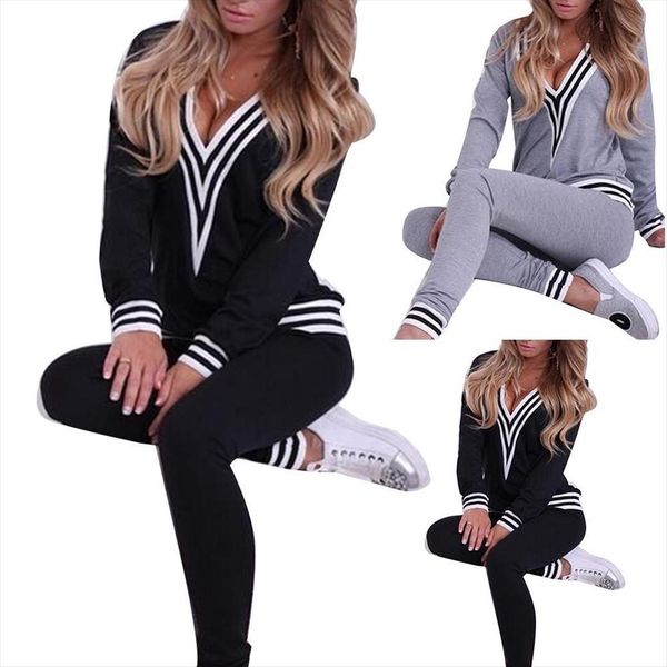 

2pcs set casual hoodies autumn womens pants solid color hooded sweatshirt christmas gifts, White