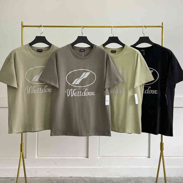 

men's hoodies & sweatshirts we11done chest reflective weldone short sleeve t-shirt loose and versatile men's women's half x2v, Black