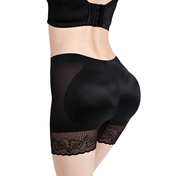 

women's shapers 3cm paded big buttock panties bulifter fake women shaper underwear buenhancer control safety pants, Black;white