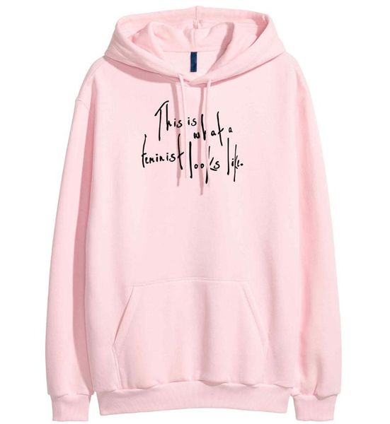 

women's hoodies & sweatshirts for women 2021 spring winter sweatshirt letter print this is what a feminist looks like harajuku casual w, Black