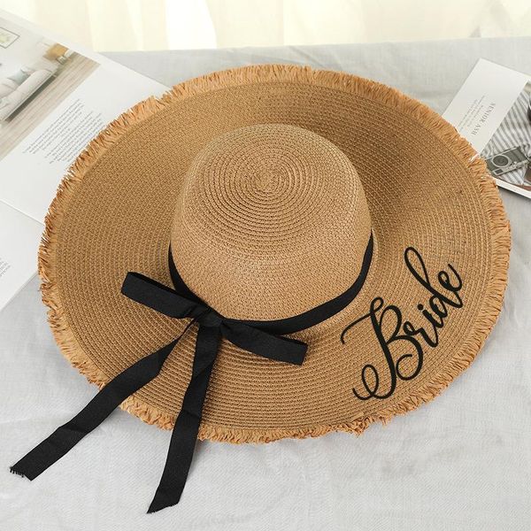

wide brim hats personalized handmade weave sun for women custom large straw hat outdoor beach summer caps wedding honeymoon gift, Blue;gray