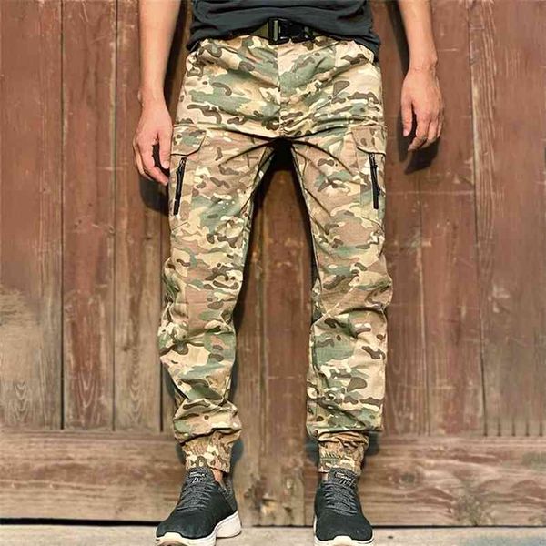 

mege brand tactical jogger pants men streetwear us army military camouflage cargo work trousers urban casual 210715, Black