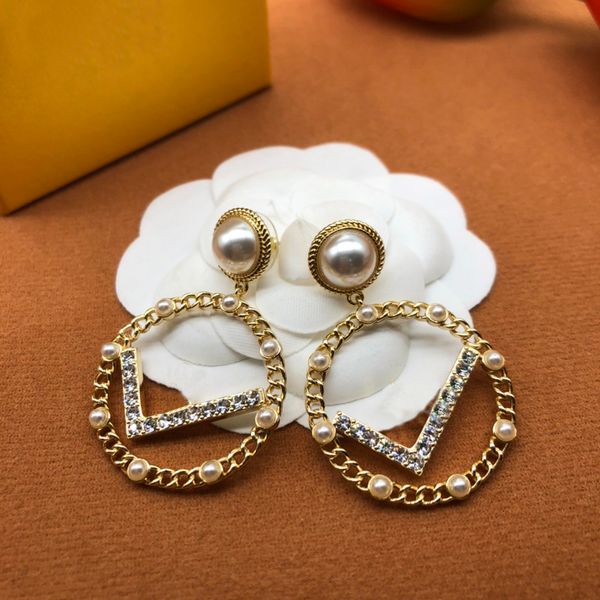 

pearl round dangle earrings for fashion women designer earrings, Silver