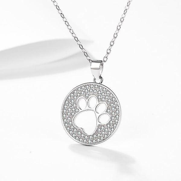 

chains tb41 sterling silver 925 cute animal print pendant necklace jewelry for women