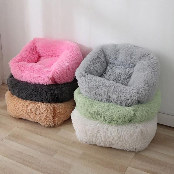 

plush pet dog bed comfortablewarm deep sleep winter cat nest little mat small puppy cozy beds doggy kennel super soft washable & furniture