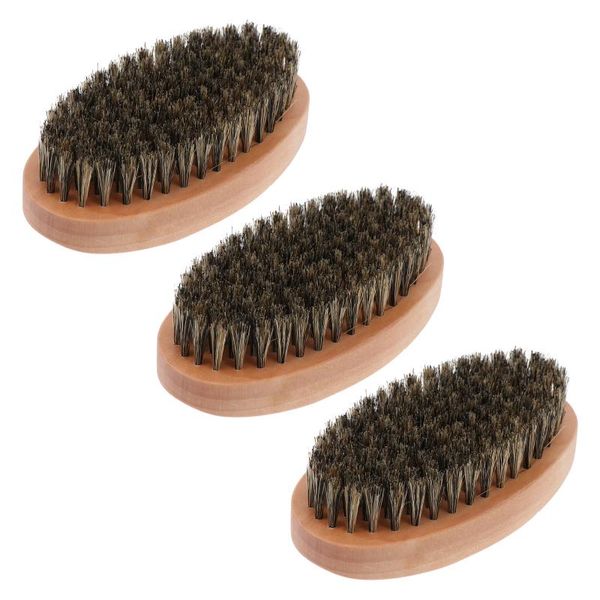 

hair brushes 3pcs mustache brush male shaving beard home salon supply, Silver