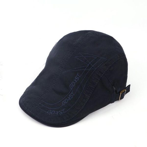 

visors xeongkvi fashion embroidery pure color berets caps spring autumn brand snapback cotton hats for men peaked cap casquette, Blue;gray