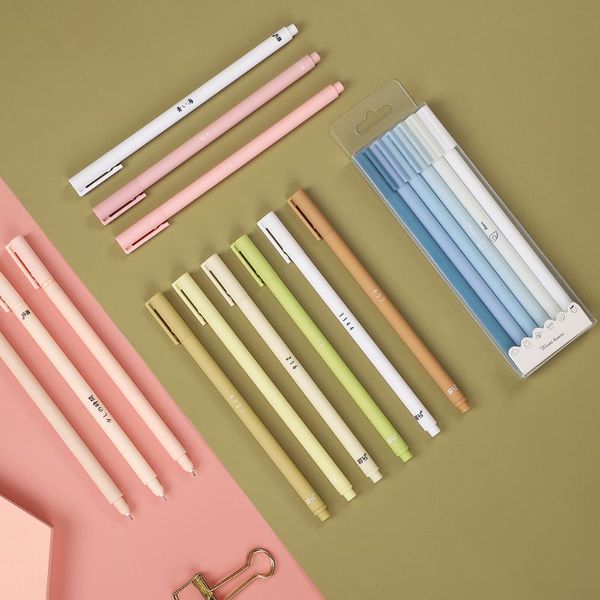

gel pens morandi kawaii macaroon set for journal supplies books drawing painting school office