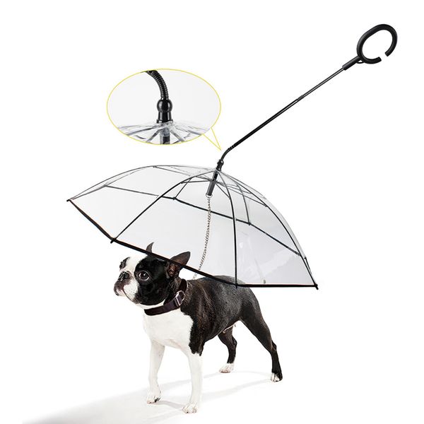 

outdoor pet dog supplies rainy day traction rope umbrella with leash