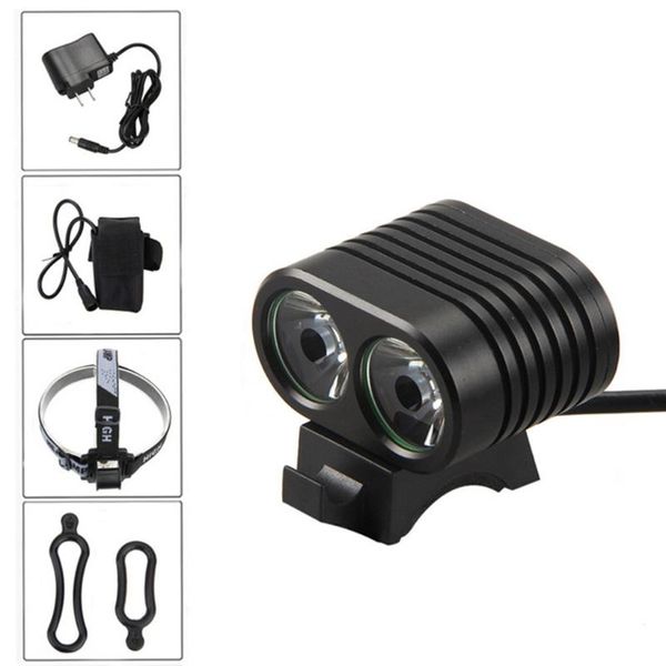 

bike lights 2x t6 led cycling bicycle headlight light front rear lamp