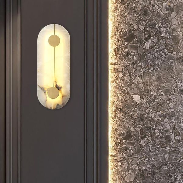 

modern brass copper marble wall light home el living room bedroom lamp wa268