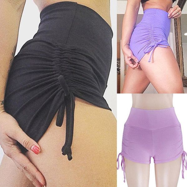 

women's shorts hirigin 2021 high wasit women fasion slim bodycon bandage pure color summer outfits bottom, White;black