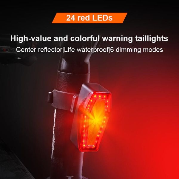 

bike lights wd13 bicycle tail light smart induction road led waterproof usb back