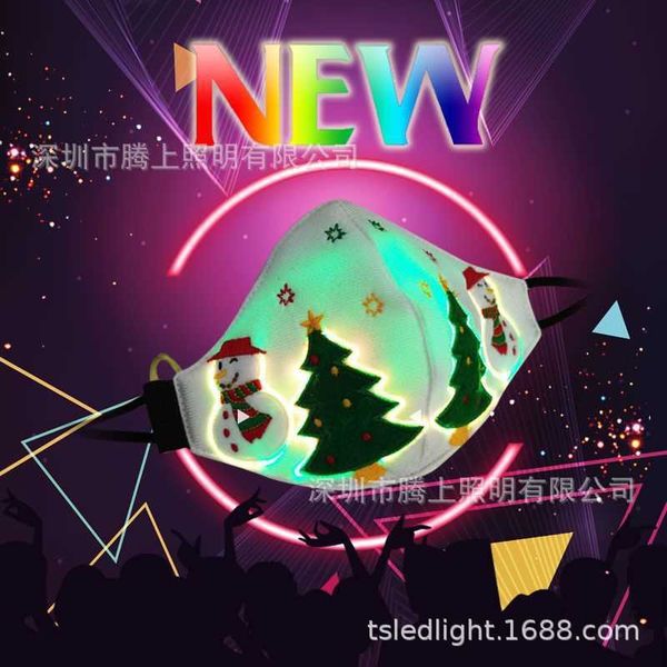 

led nightclub bar christmas mask colorful luminous dance disco props