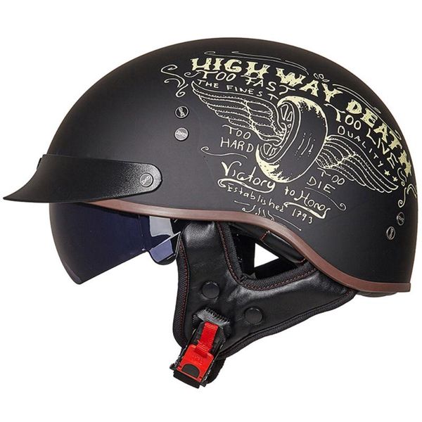 

motorcycle helmet vintage retro scooter half casco moto capacete motorbike riding m-2xl dot approved helmets