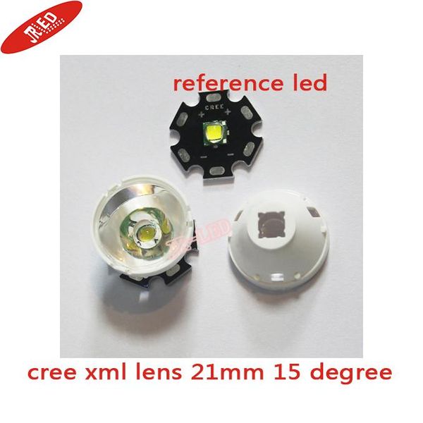 

modules 10pcs 15 degrees led lens reflector for cree xml xm-l xm-l2 lamp light
