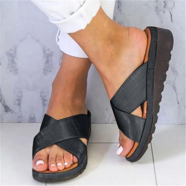 

women sandals thick bottom casual beach ladies 2021 summer female light outdoor walking slippers fashion women's, Black