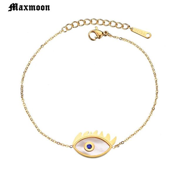 

charm bracelets maxmoon good luck hand of fatima bracelet for women turkey jewelry hamsa evil eye talisman femme pulseras, Golden;silver