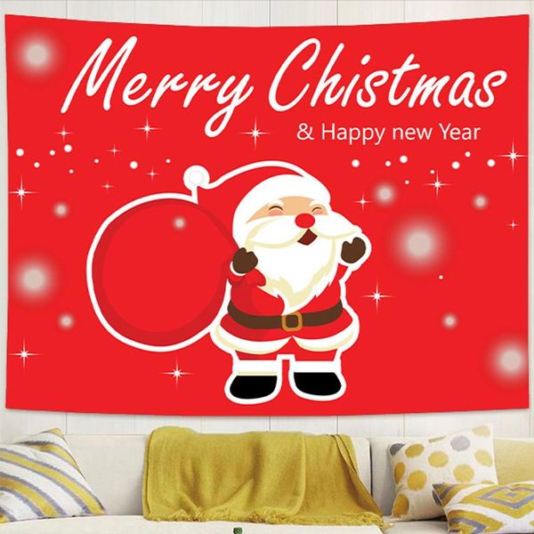 

tapestries santa claus home tapestry wall decor christmas tree decoration cloth hanging flag scene layout canvas