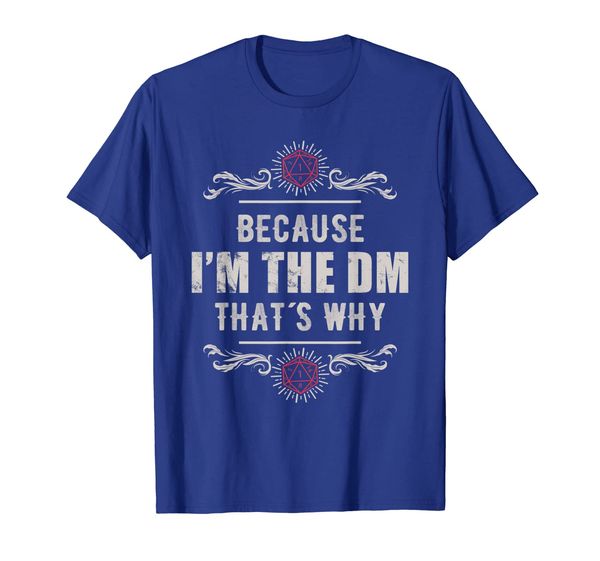 

Because I'm The DM T-Shirt Funny Vintage RPG Gift Tee, Mainly pictures