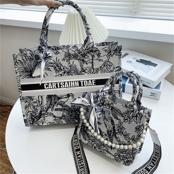 

designer sale mt blues oil painting tote women's new high-capacity canvas shopping portable one shoulder bag wholesale store