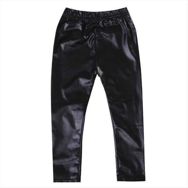 

fashion grils leggings black faux leather slim children baby kids high elasticity pants 1 8y, Blue