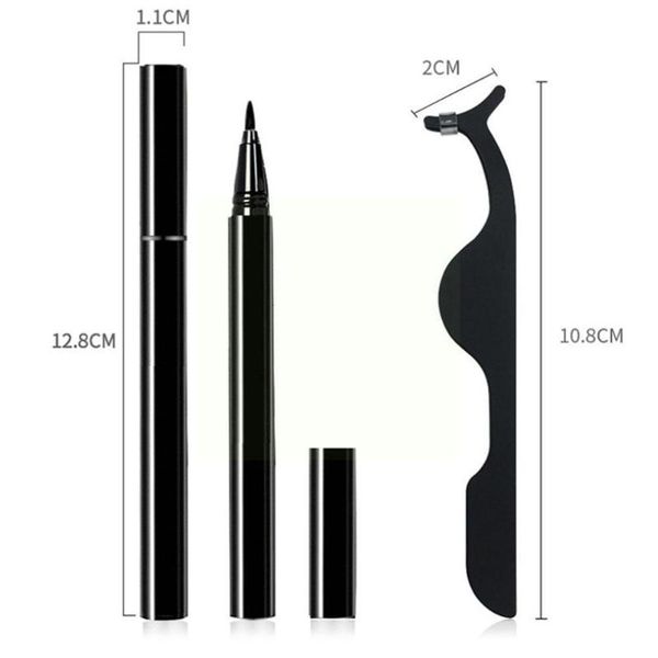 

false eyelashes 3 pairs magnetic eyeliner with set 3d eye lengthen lashes tweezers makeup kit natural l u7y1