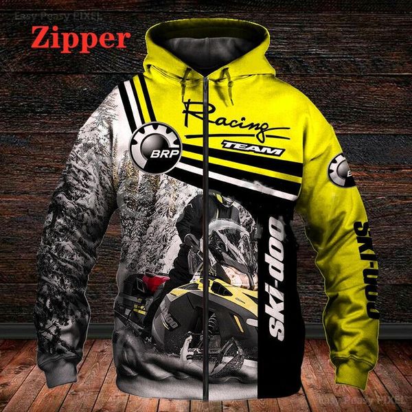 

men's hoodies & sweatshirts 2021 fashion brp can-am 3d printing hoodie funny personality zipper jacket motorcycle hip hop sportswear, Black