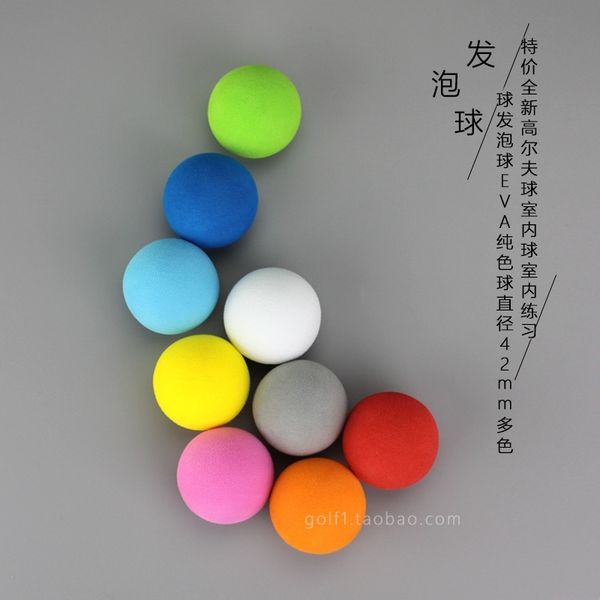 

Diameter 42mm golf indoor sponge practice foam EVA pure color ball Klein Blue