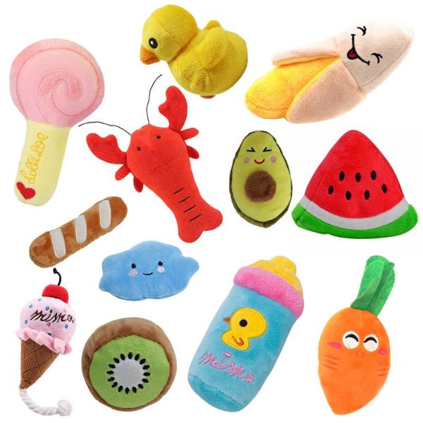 

cat toys 12pcs pet toy set interactive creative cartoon cute dog chew