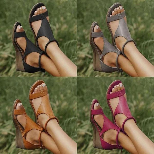 

sandals women's rubber sole casual thick fashion lightweight ladies buckle summer flat leather, Black