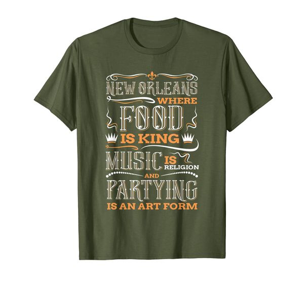 

new orleans louisiana vintage souvenir gift t-shirt, White;black
