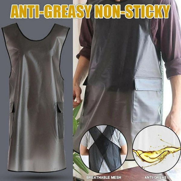 

waterproof cooking restaurant kitchen for home pvc plastic long apron work industrial bib smock cleaning aprons