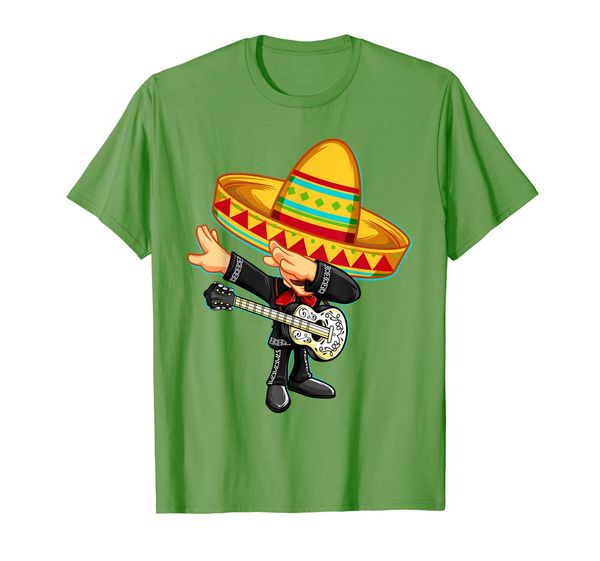 

dabbing mexican mariachi with guitar cinco de mayo shirt, White;black