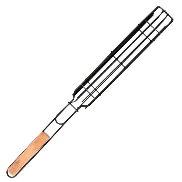 

tools & accessories 1pc grilling basket reusable durable anti-corrosion wooden handle barbecue tool grill net for co-working