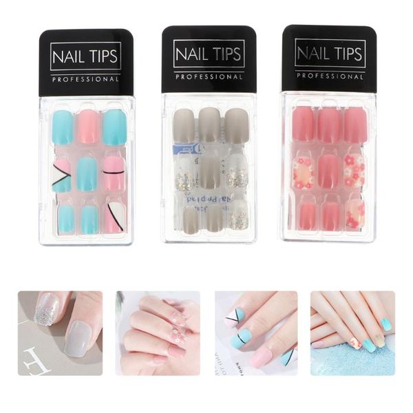 

nail art kits 90pcs detachable fake nails prime useful delicate manicure tips beauty accessories for salon lady