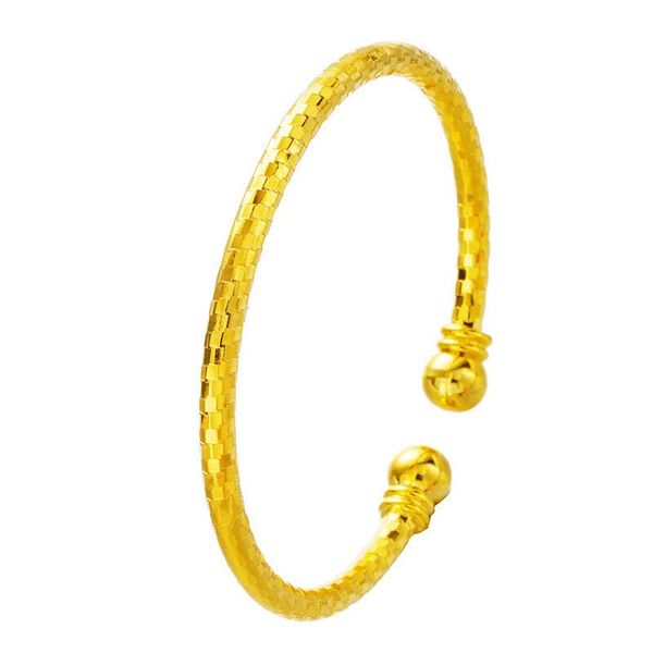 

fashion jewelry gift product 4mm all-match glossy round bead open female charm bracelet bangle, Black