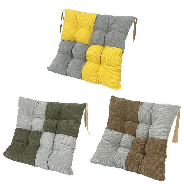 

cushion/decorative pillow 40x40cm splicing corduroy thicker chair cushion square floor soft thicken tatami seat for home office