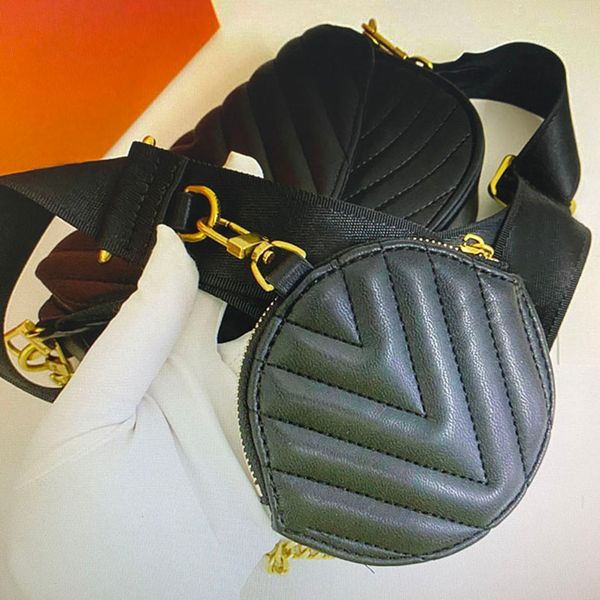 

m56461 m56466 new-wave multi-pochette shoulder bags fashion women combination round coin purse sets totes lady chain purses luxurys designer