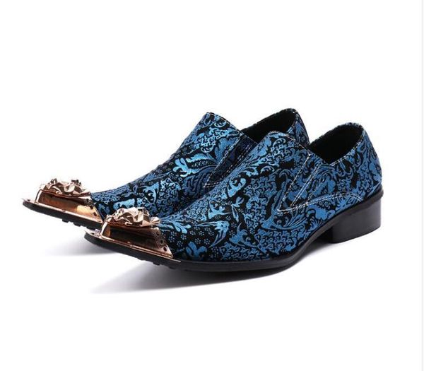 

dress shoes large size eur46 47 fashion blue formal oxfords genuine leather pointed toe men wedding business, Black