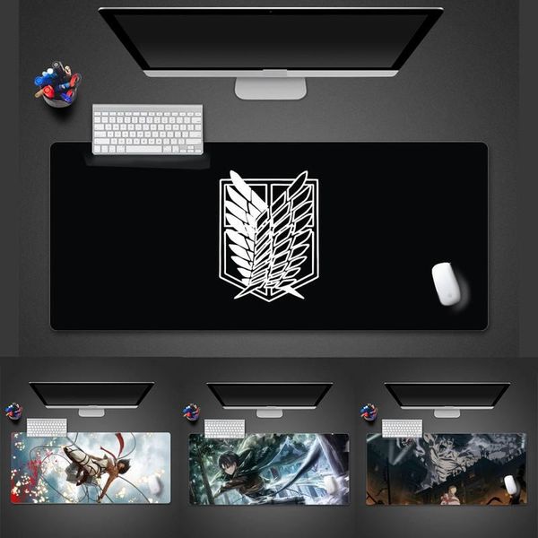 

mouse pads & wrist rests ackerman attack on titan anime large pad pc computer mat game office work x xl cushion
