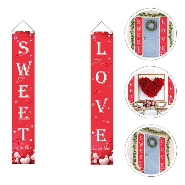 

shower curtains 1 pair valentine's day decor couplet party door durable hanging