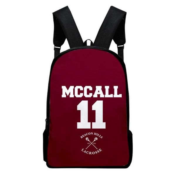 

backpack beacon hills lacrosse teen wolf stilinski 24 3d printing men women oxford school bag boys girls child daypack