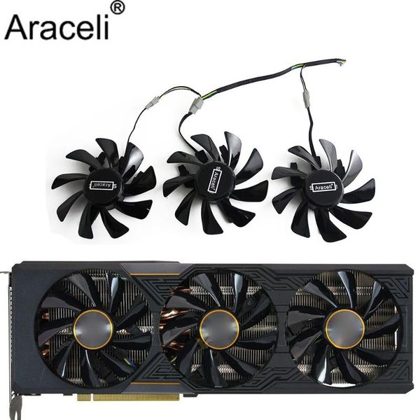 

r9-fury gpu cooler video fan for radeon sapphire r9 fury 4gb hbm tri-x oc graphics card cooling system as replacement fans & coolings