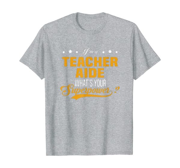 

teacher aide t-shirt, White;black