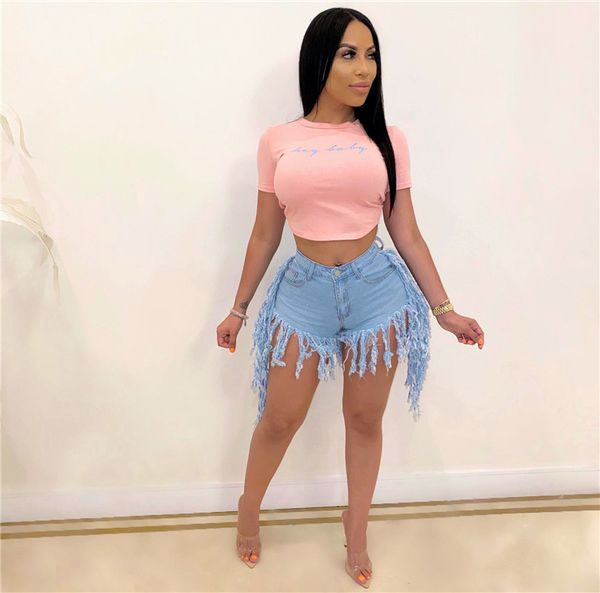 

summer women zipper fly washed tassel hem regular denim short pants classic streetwear fashion shorts jeans, Black;white