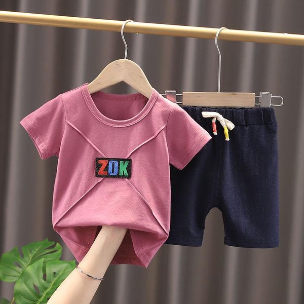 

clothing sets children boys summer short-sleeve handsome and fashionable korean version of the tide suits, White