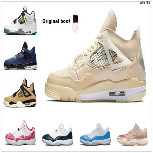

[with box]bio hack union 4 4s shoe concord bred 11 11s jumpman mens basketball shoes dark mocha guava ice space jam sports
